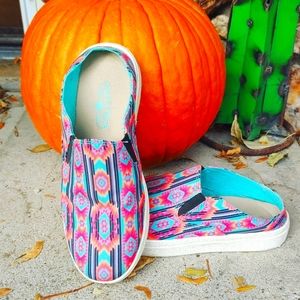 Crazy train slip ons